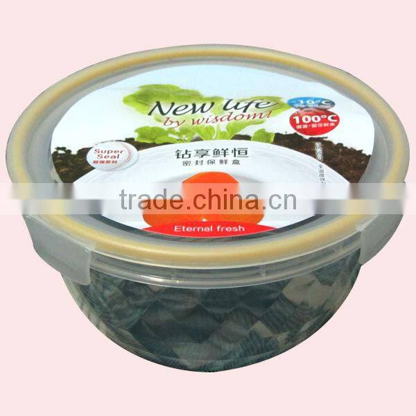 Food Grade Rectangle Shape Plastic Transparent Preserving Fresh Box with lock