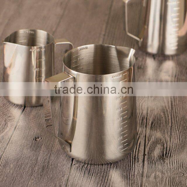 Kitchen Stainless Steel measuring cup Milk Frothing Jug Classic Creamer Pitcher