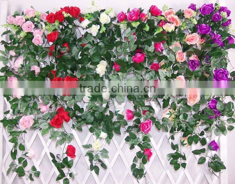 artificial rose flower vine for dec