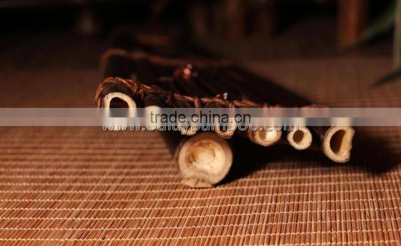 Nature Black Bamboo Poles Ladders With Flowers for Home And Garden Decoration