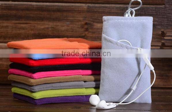 2017 high quality velvet mobile phone pocket/phone bag for wholesale