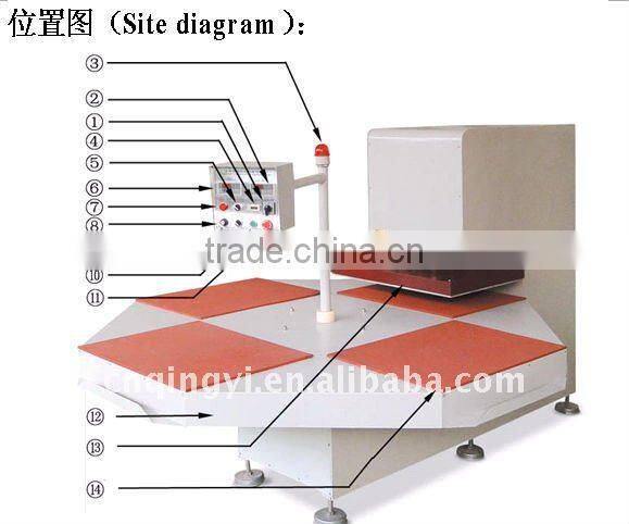 Hydraulic double stations (single. double-sided) heat transfer machine