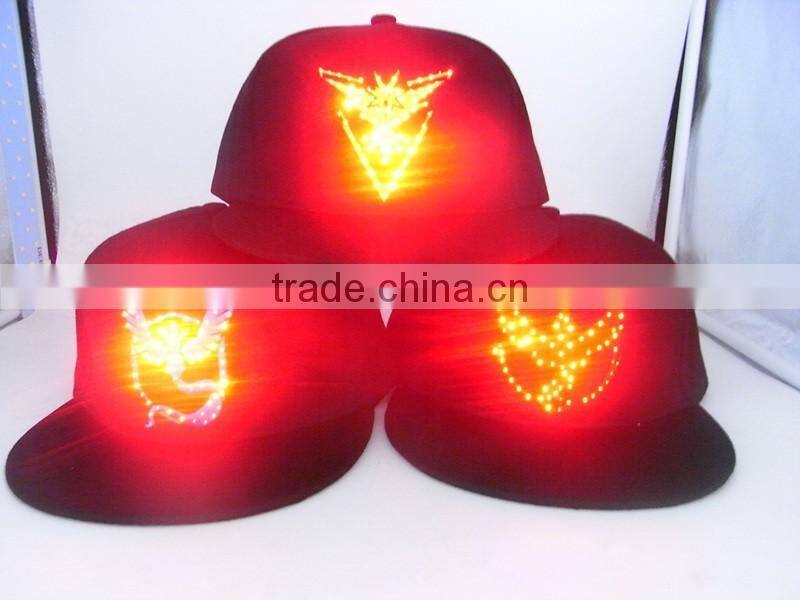 Cap With Built In Led Light Pokemon Flashing Cap And Fiber Optic Cap