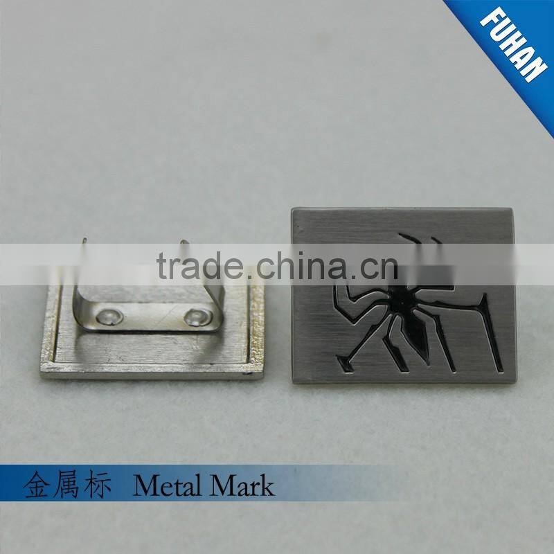 China Supplier Metal Label For Bags, Brand Logo Custom Metal Label