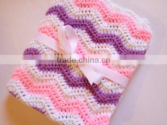 Cute Stripe Baby Blanket, Crochet Baby Blanket, Super Softer Baby Blanket