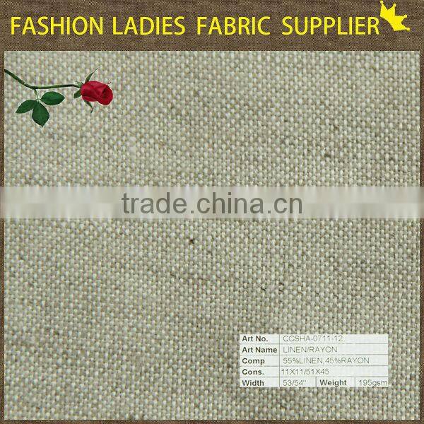 shaoxing cicheng fashion rayon linen fabric for skirt