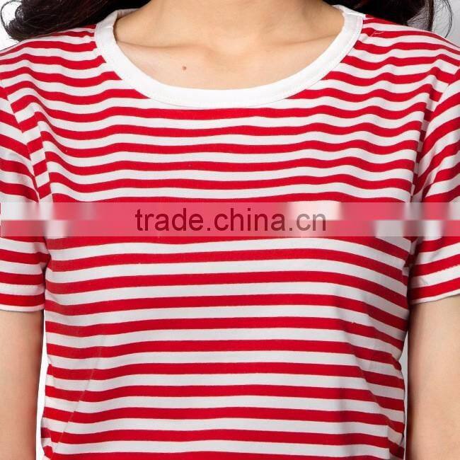 New fashion of Stripe t shirt, women's t-shirt