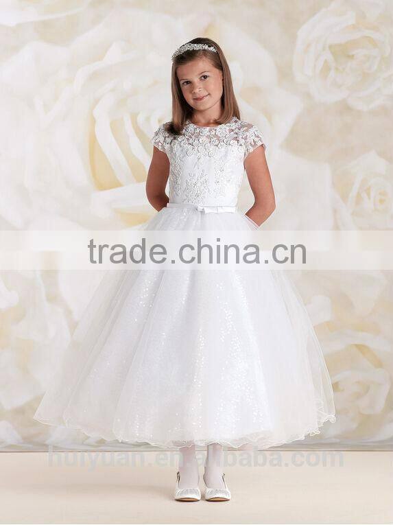 white tulle cap sleeve baby gown fairy flower girl dresses