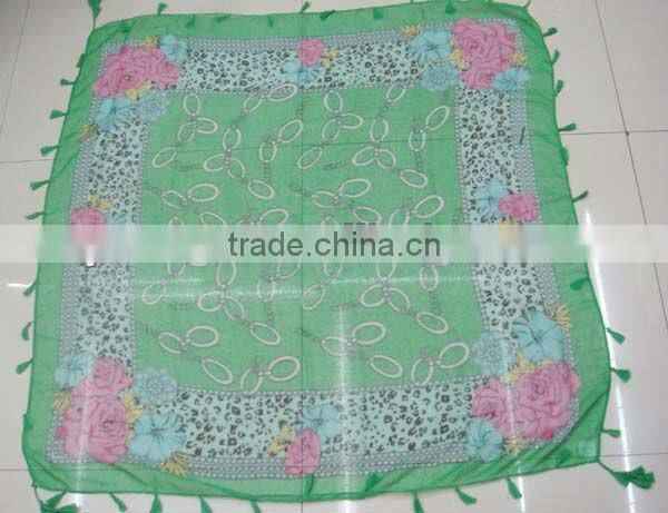 Newest lady square printed scarf