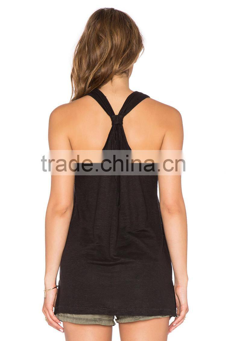 Tight plain open back tops women hot girls in tight tank tops