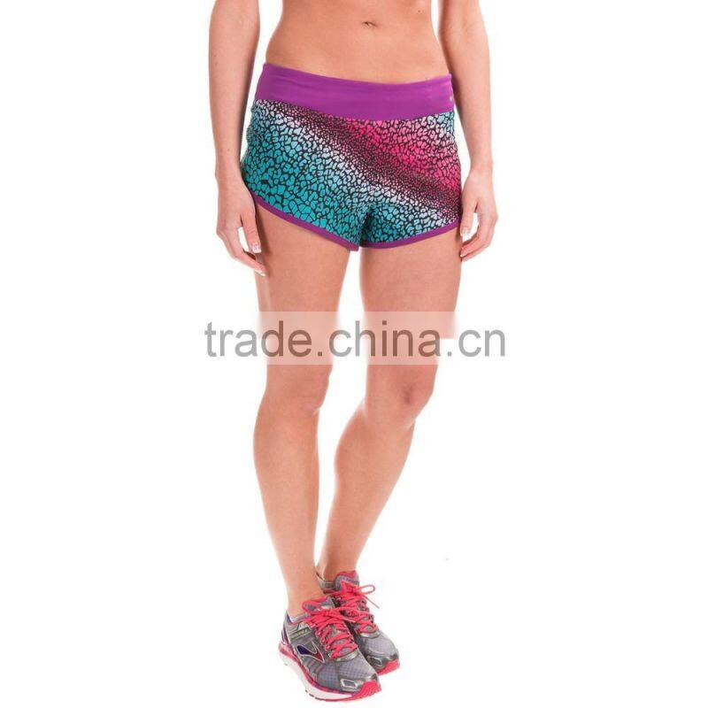 MGOO High Quality Latest Design Women Running Gyming Shorts Sublimation Printing Quick Dry Sport Pants