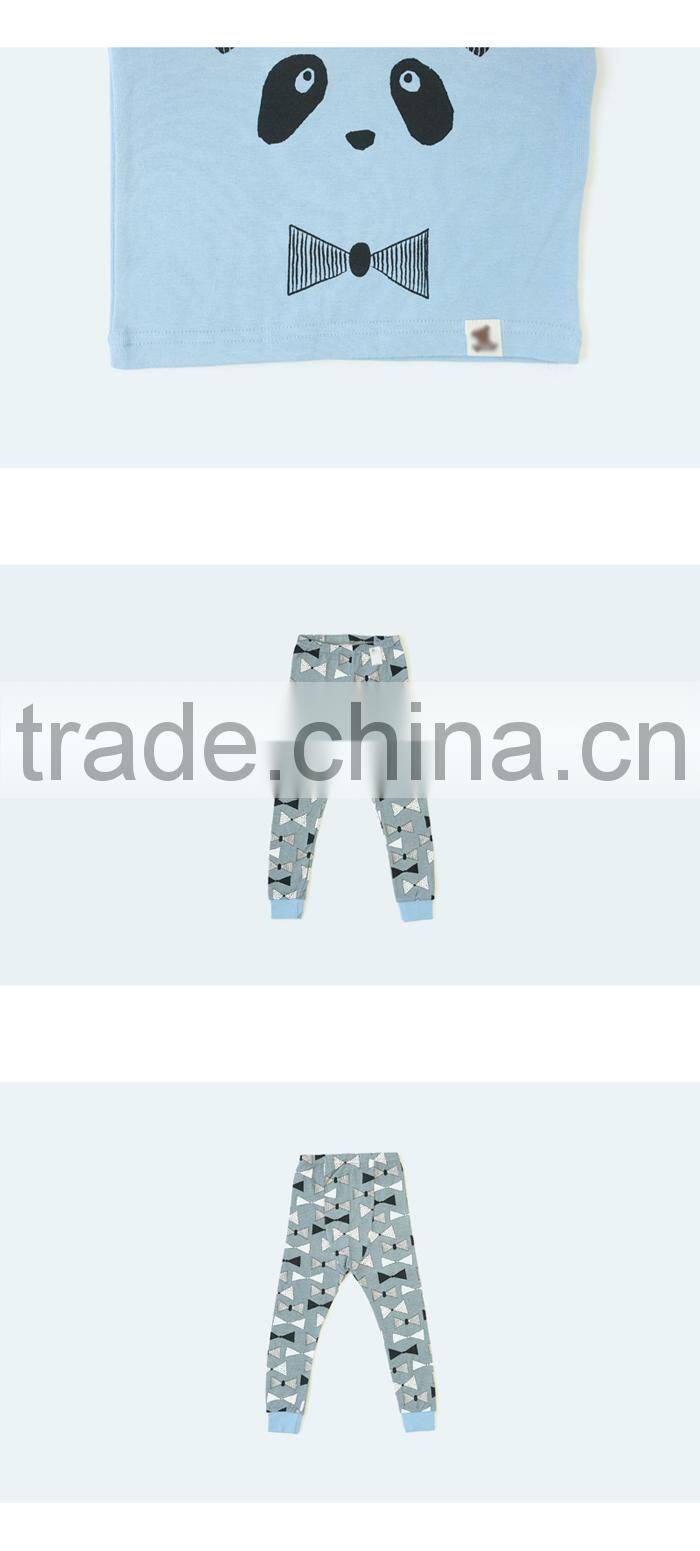 Cute panda cartoon children clothes sets imported clothes child