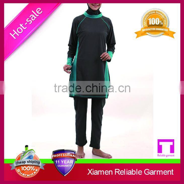 Includes non removable head cover girls muslim swimwear
