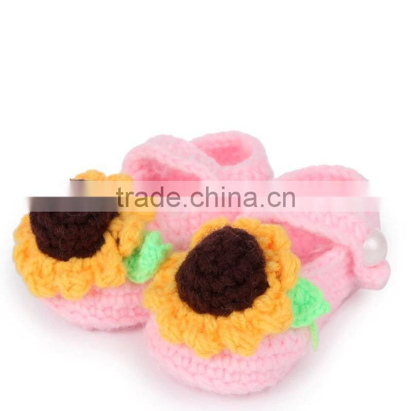 The new spring princess hand made crochet knitted baby shoes LBS20151223-52