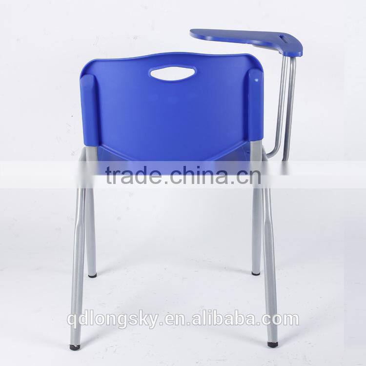 LS-4024A cheap Platic conference chairs with writing tablet,classroom chairs with writing pad