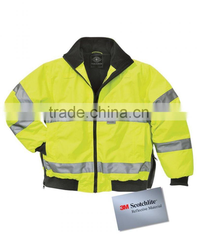 High visibility reflective safety jacket waterproof work wear