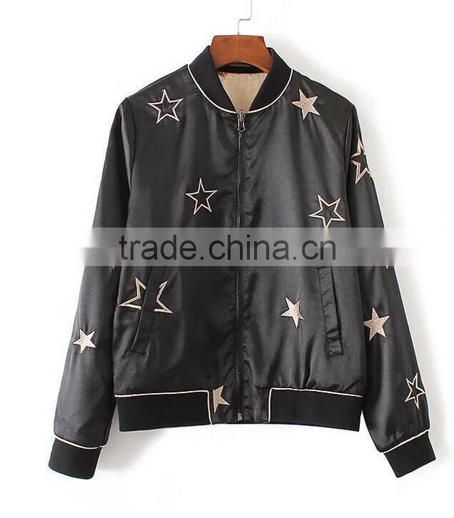 Runwaylover EY0993C 2016 Women Five-pointed star Printed Casual Jackets