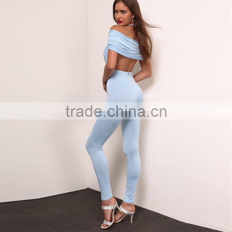 Runwaylover 040 Hot Sale 2017 Ladies Sexy Deep V-Neck Playsuits