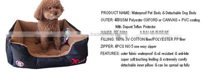 luxury detachable waterproof dog bed