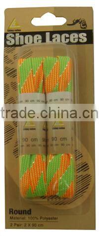 color printed polyester shoe laces for outdoors