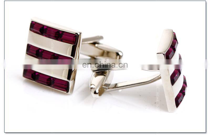 New Crystal 4 color Plated Cufflink