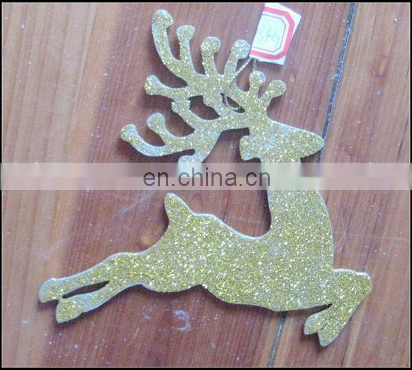 Glod Glitter deer shaped christmas tree decoration