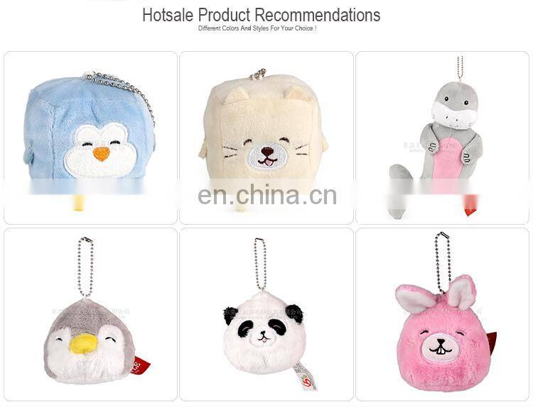 New Design Your Own Wholesale Factory Mini Plush Bear Animal Keychain Metal Hook