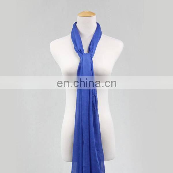 Blue Viscose Long Scarf for Women
