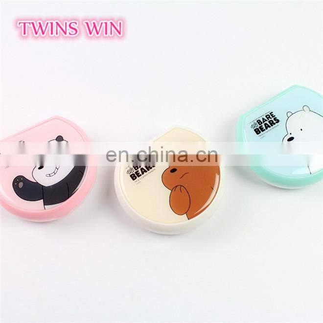 England 2018 hot sale stock design round shaped cartoon cute animal plastic eye glasses case box custom print with logo