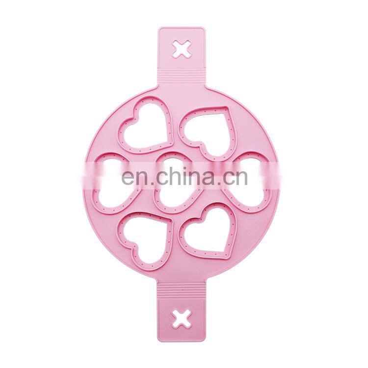 Customize Silicone Loving Heart Shaped Fried Egg Ring Omelette Egg Ring Pancake Poach Mold