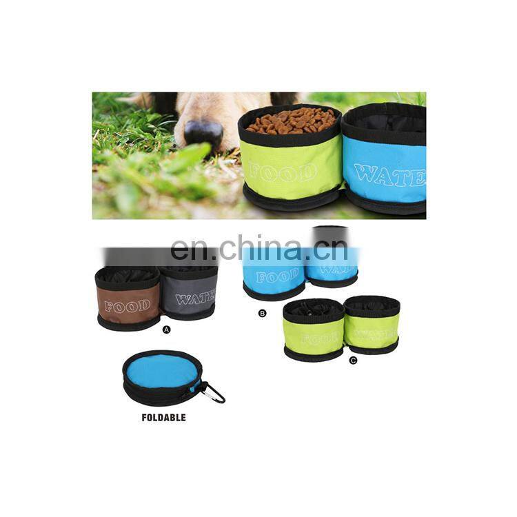 Oxford Fabric portable folding pet travel bowl