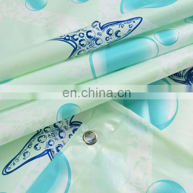 Wholesale New Fancy Designs Bathroom Eyelet Shower Curtain