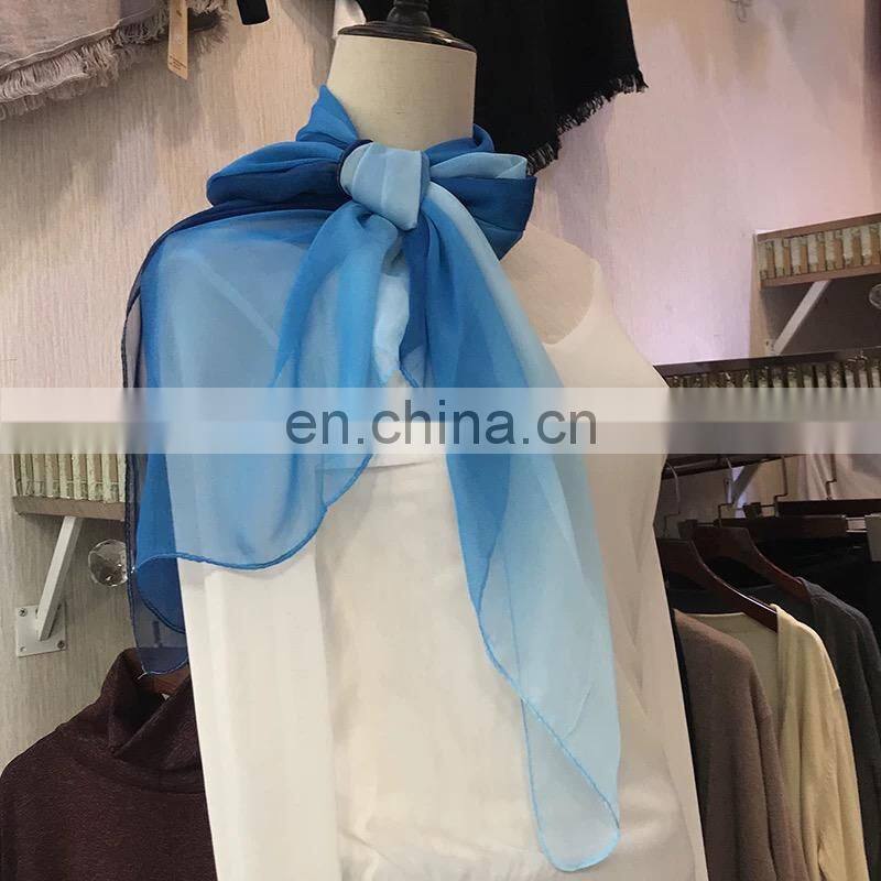 75D gradient 100% polyester chiffon fabric for dress/scarves