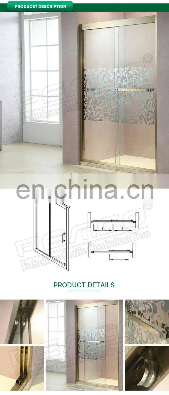 Professional Glass Shower Cubicle Manufacturer 304 Stainless Steel Shower Room