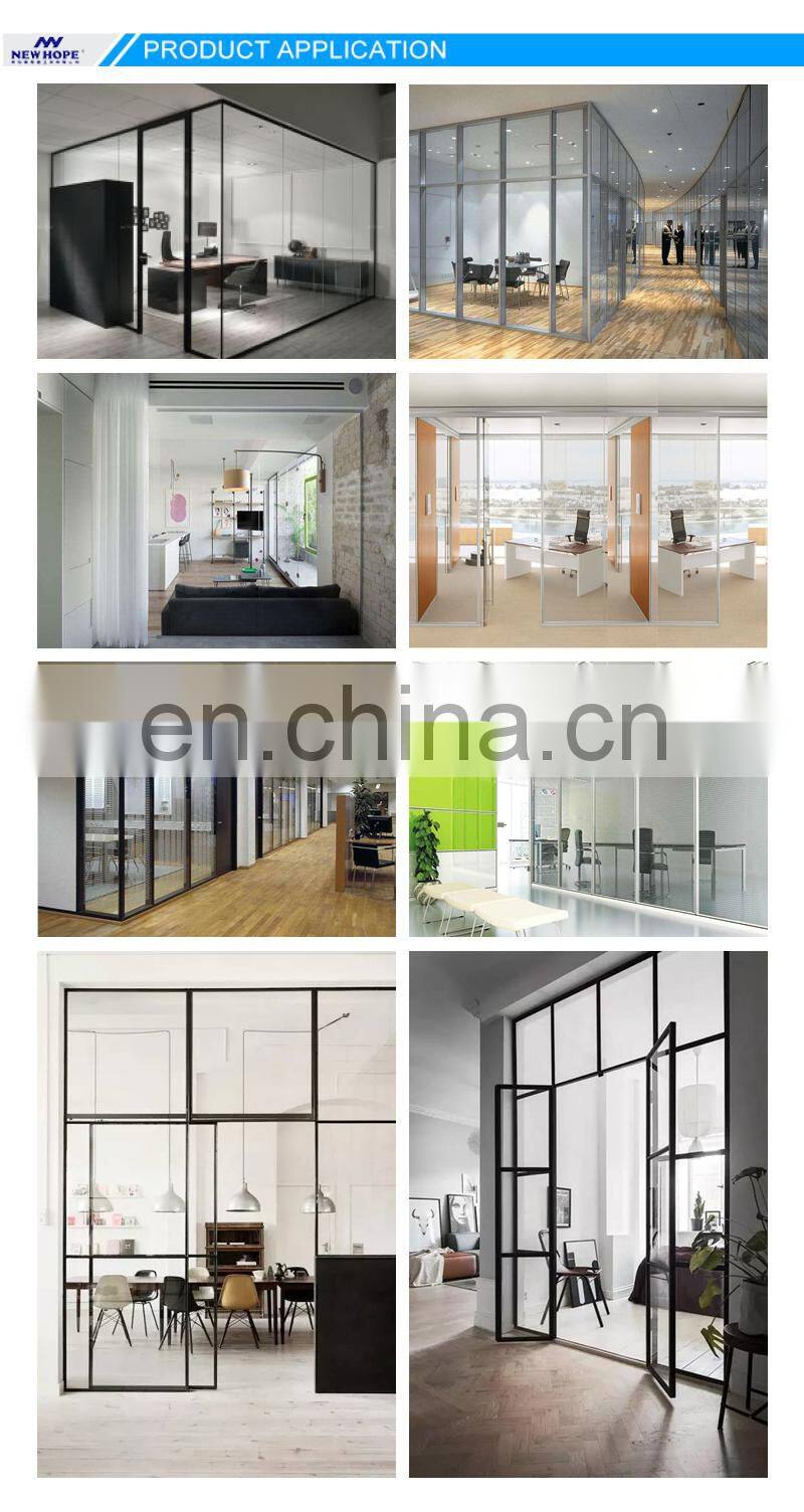 Cheap good quality aluminum clear tempered glass sliding door