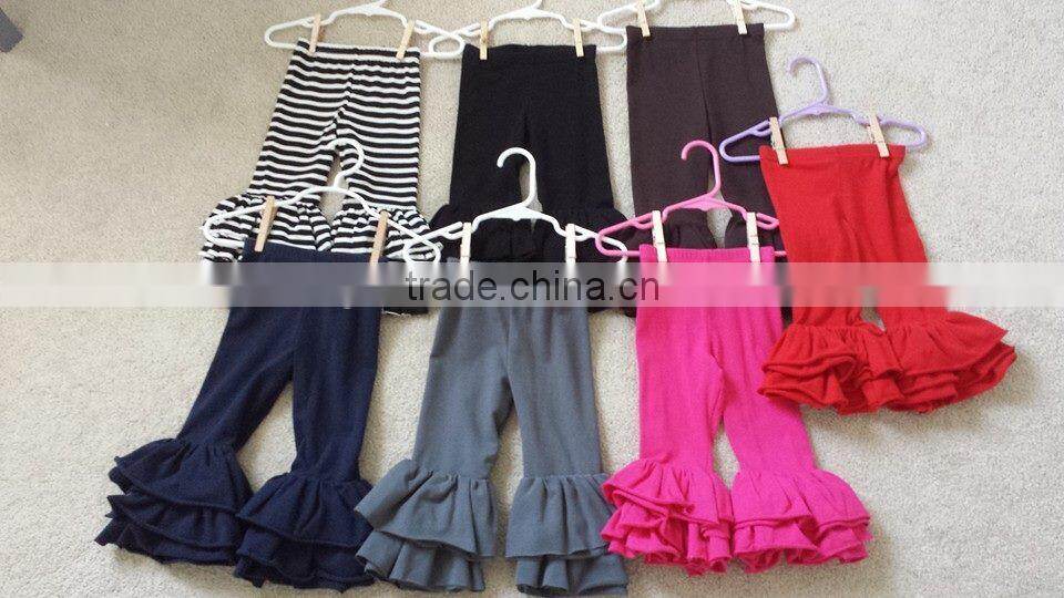 2014 New design Lace ruffle pants Girls Jeans Ruffle childrens boutique clothing