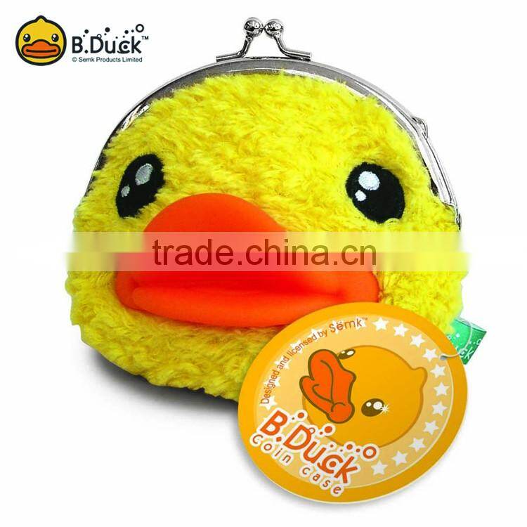 B.Duck cute bead canvas coin purse animal shaped leather coin purse