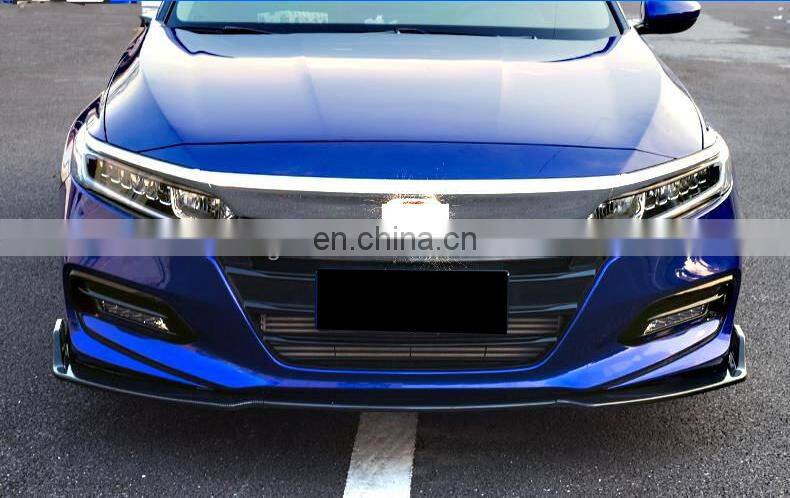For 2018 2019 2020 Accord Front bumper front lip Tail Trunk Spoiler Wing Lip rear diffuser 3PCS
