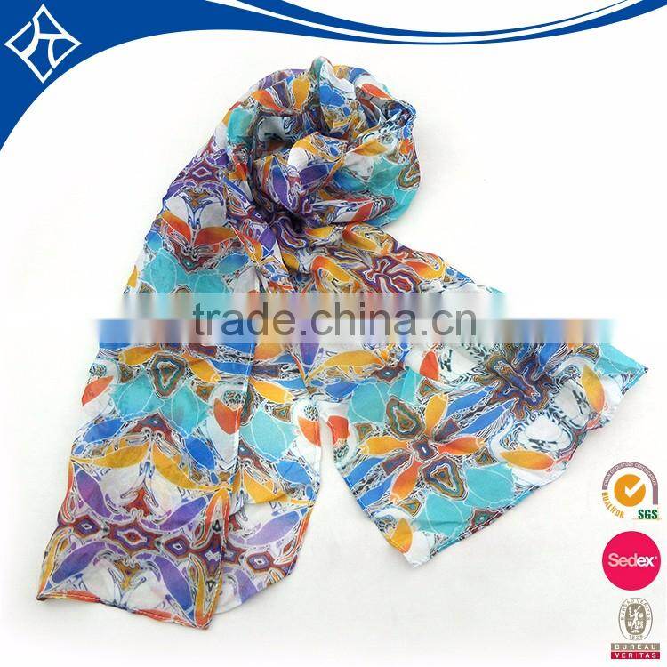 custom 100% silk scarf flower wholesale india