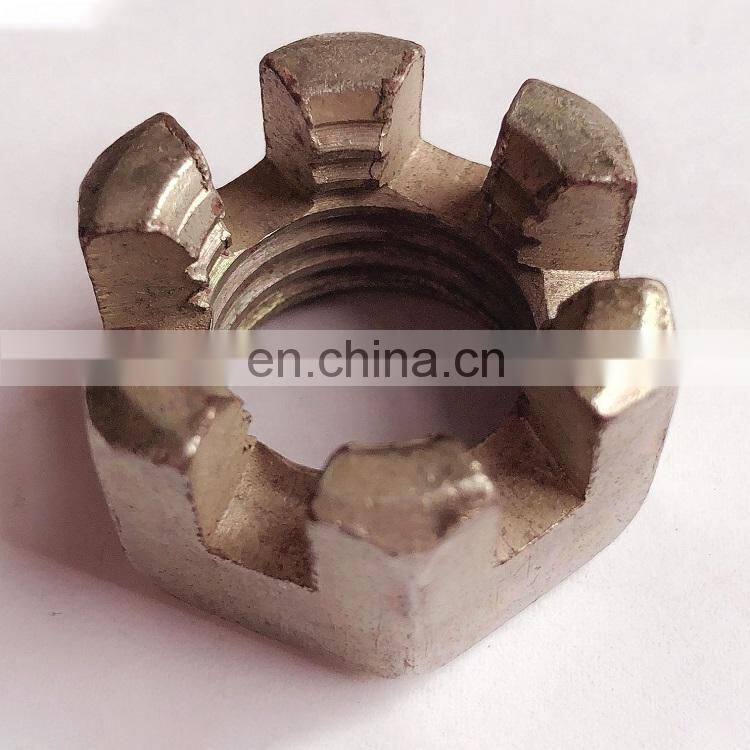 DIN935 M16 Carbon Steel Roasting Galvanized High Quality Hexagon Slotted Nuts Hex slotted nuts