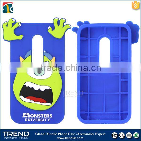 china supplier 3D pattern fashion silicone soft cover case for moto G3