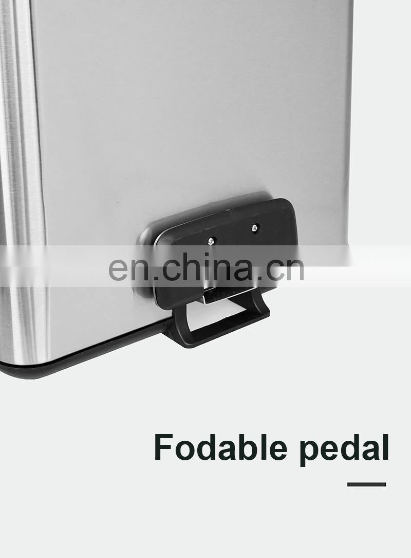 New Household kitchen 20L 30L stainless steel pedal trash can pedal