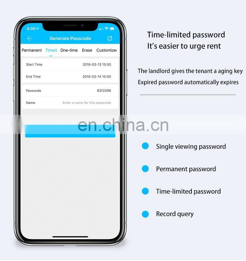Top ranking product Keyless Entry Door Lock Smart tt Door Lock Passcode Wifi Card Key For Office Home Apartment