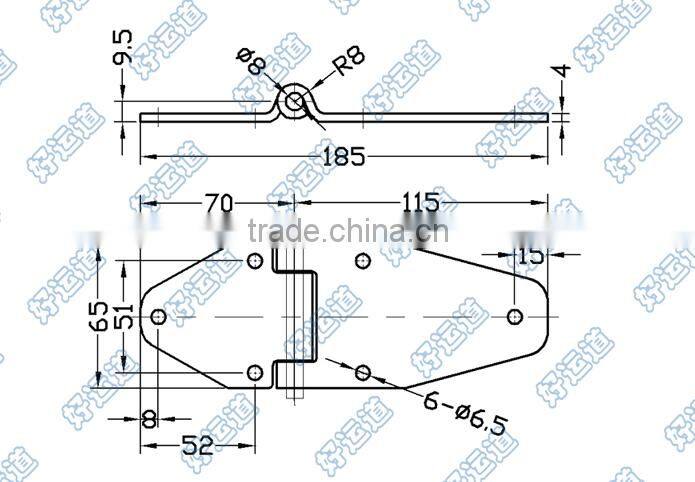 01142 Double Sided Trailer Door Hinge