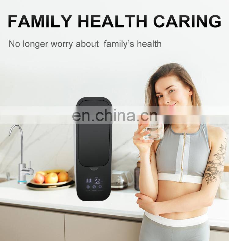 Quality Home Purification Under Sink reverse osmosis System water purifier Alkaline Water Filters black 600G life reminder