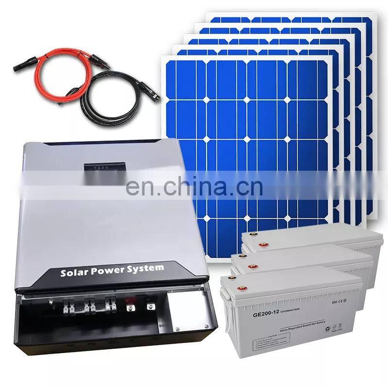guangdong complete 1000w solar energy system 5kw solar energy panel system kit home 5k with lithium battery for camping