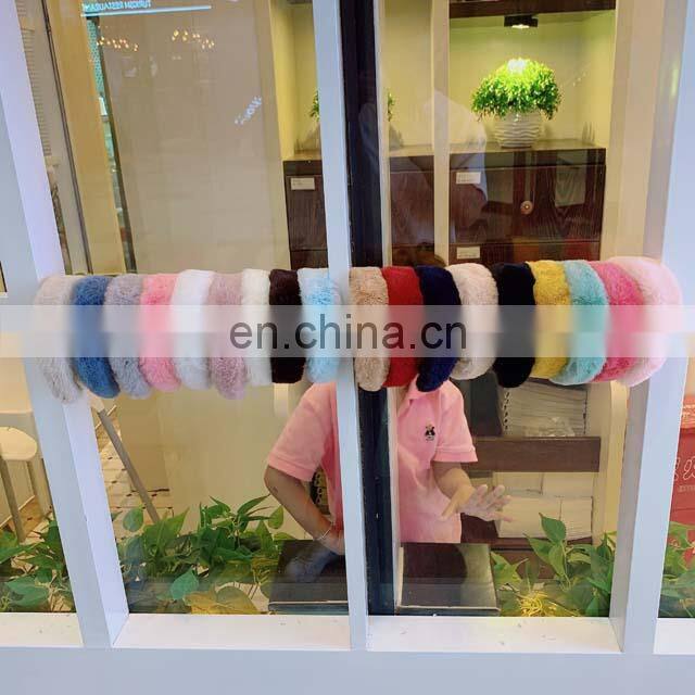 Autumn Hair Accessories Pink Fur Headband