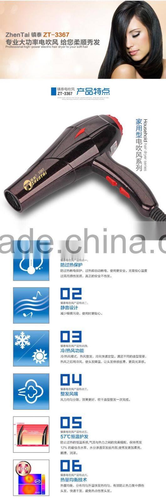 Beauty Salon Multifunction Hair Dryer High Temperature Cold Shot Zhentai Hair Dryer