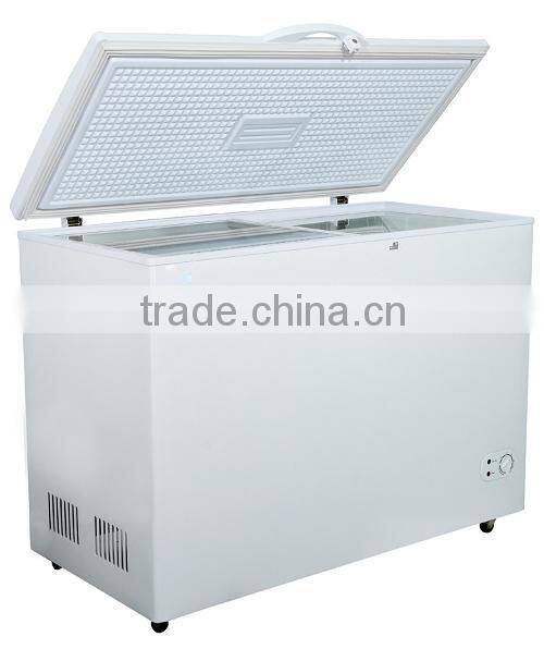 318L battery powered freezer solar powered deep freezer dc chest freezer