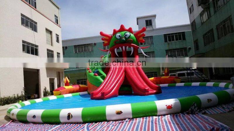 0.9mm PVC Tarpaulin Colorful Inflatable land Amusemet Park for sale